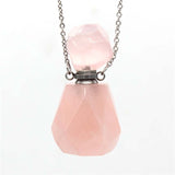Gemstone Crystal Bottle Necklaces - Her Majesty's Goods