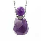 Gemstone Crystal Bottle Necklaces - Her Majesty's Goods