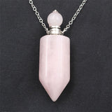 Gemstone Crystal Bottle Necklaces - Her Majesty's Goods