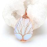 Tree of Life Crystal Pendant Necklaces - Her Majesty's Goods
