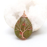Tree of Life Crystal Pendant Necklaces - Her Majesty's Goods