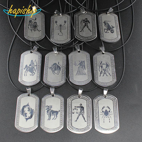 Stainless Steel Zodiac Signs Pendant 17" Necklaces - Her Majesty's Goods