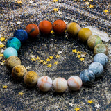 Solar System Natural Stone Beaded Bracelet - Her Majesty's Goods