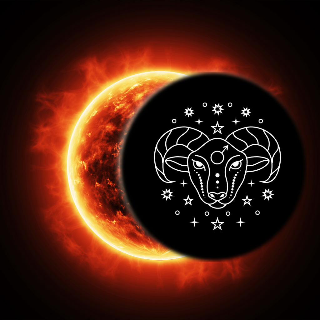 New Moon in Aries & Total Solar Eclipse- April 8, 2024