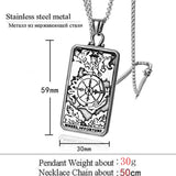 Wheel of Fortune Tarot Card Pendant Necklace - Her Majesty's Goods