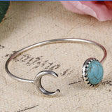 Bohemian Blue Stone & Moon Bracelet - Her Majesty's Goods