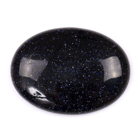 Blue Sand Stone Oval Crystal Semi-precious Gemstone - Her Majesty's Goods