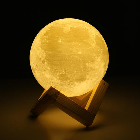 Rechargeable 2 Color Changing Touch Switch  Moon Lamp - Her Majesty's Goods