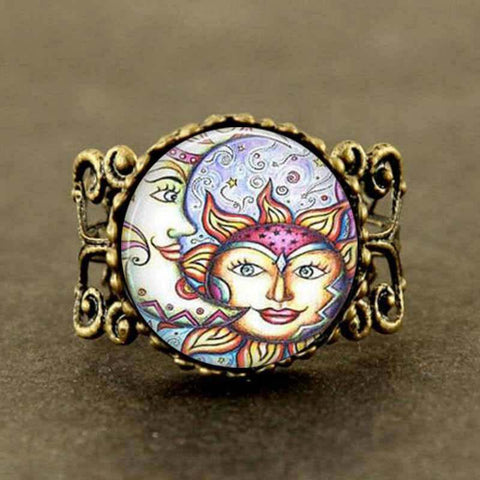 Sun & Moon Steampunk Ring - Her Majesty's Goods