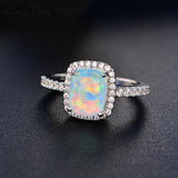 Fire Opal Ring 925 Sterling Silver - Her Majesty's Goods