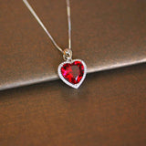 Ruby Heart Necklace - Her Majesty's Goods