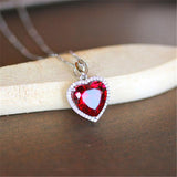 Ruby Heart Necklace - Her Majesty's Goods