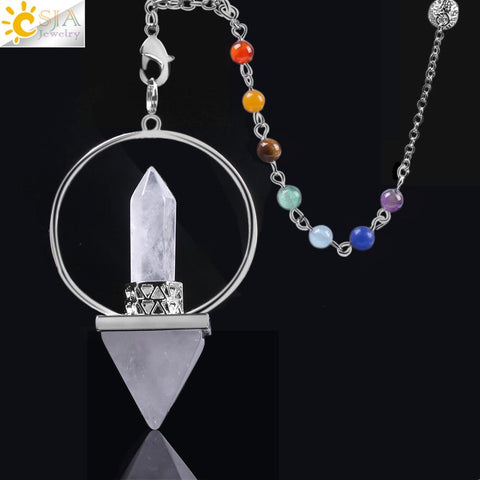 Natural Stone Crystal Pendulum - Her Majesty's Goods