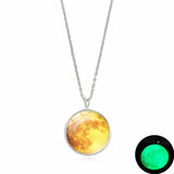 Glow in the Dark Glass Pendant Moon Necklaces - Her Majesty's Goods