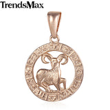 Zodiac Pendant Rose Gold Necklaces - Her Majesty's Goods