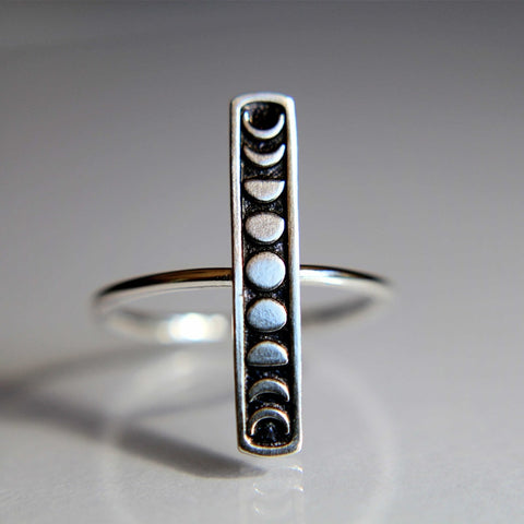 Buy Moon Phase Silver Stacking Ring online at Astrology by Melody