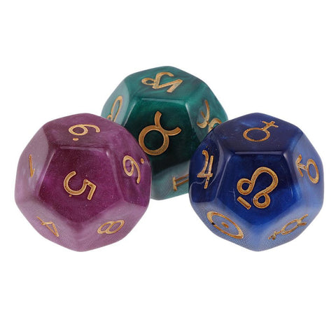 Astrology Dice 3pc Set - Her Majesty's Goods